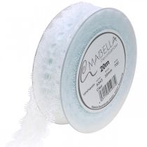 Artículo Cinta con encaje, decoración de boda, cinta decorativa Blanco W35mm L20m