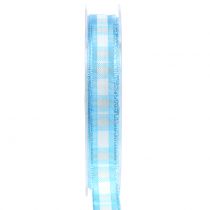 Artículo Cinta adhesiva decorativa con borde de alambre azul 15mm L20m
