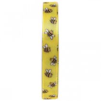 Cinta decorativa amarillo primavera, cinta con abejas B15mm L20m