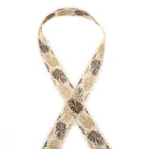 Artículo Cinta decorativa cinta de algodón selva marrón 30mm 15m