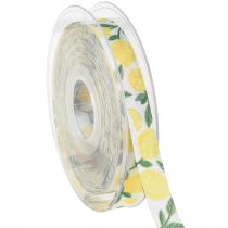 Artículo Cinta de regalo con cinta decorativa de limón verano A15mm L20m