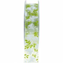 Cinta decorativa con mariposas 25mm cinta de organza verde cinta de regalo 20m