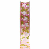 Artículo Cinta de organza mariposa 25mm cinta decorativa rosa cinta regalo 20m