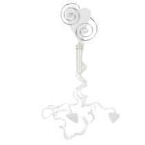 Artículo Colgador de banco con tubo y corazón, 18 cm, 6 piezas