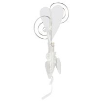 Artículo Colgador de banco con tubo y corazón, 18 cm, 6 piezas