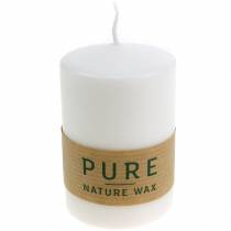 Artículo PURE Nature Safe Candle vela de pilar estearina, cera de colza 90/60mm 1 pieza blanco