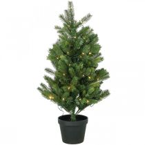 Árbol de Navidad artificial en maceta LED exterior 90cm