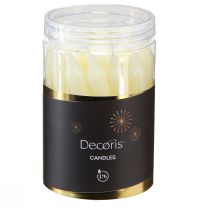 Artículo Velas de árbol velas de palo Ø13mm velas amarillas H10cm 22 piezas