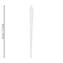 Artículo Decoración de árbol de cristal con forma de carámbano para colgar, 19 cm, 3 piezas