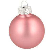 Artículo Decoración árbol Navidad bolas cristal rosa gris Ø4cm 24 uds