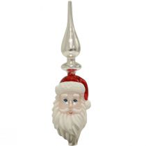 Artículo Copa de árbol de cristal Papá Noel, copa de árbol de Navidad, color Al. 34 cm