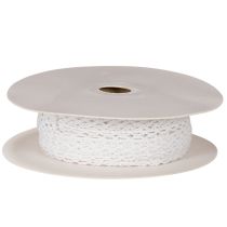 Artículo Cinta de encaje de algodón, cinta decorativa fina para manualidades, 15 mm de ancho, 10 m de largo.