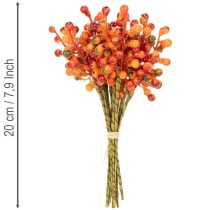 Artículo Racimo de bayas naranjas, de 20 cm de largo.