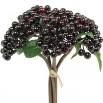 Berry branch rojo negro artificial deco otoño corona 25cm 5 piezas en un manojo