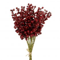 Pico de bayas rojo 23cm 12uds