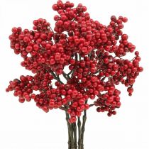 Rama decorativa con frutos rojos rama de baya decoración de otoño 26cm 6pcs