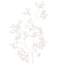 Artículo Rama artificial de bayas blancas, material decorativo/manualidades, 52 cm.