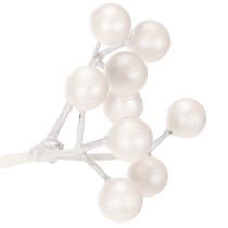 Artículo Rama artificial de bayas blancas, material decorativo/manualidades, 52 cm.