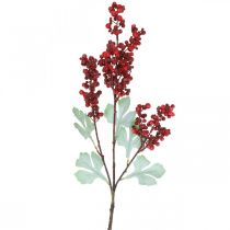 Artículo Rama de baya artificial rama artificial roja decoración navideña 74cm