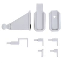 Ganchos de fijación para decoración de puertas y ventanas, blancos