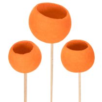 Artículo Mezcla Bell Cup en palito, color naranja, 15 unidades