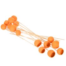 Artículo Mezcla Bell Cup en palito, color naranja, 15 unidades