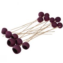 Artículo Copa de campana sobre tallo decoración seca floristería funeraria vino tinto 15 piezas