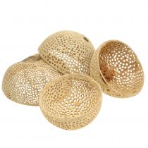 Artículo Campana de frutos secos, decoración de luto natural, 8,5-11 cm, 10 unidades