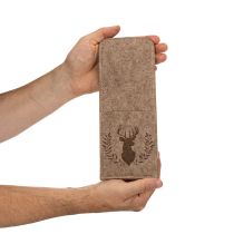 Artículo Estuche para cubiertos con motivo de ciervo, de fieltro, 26 cm, 4 piezas