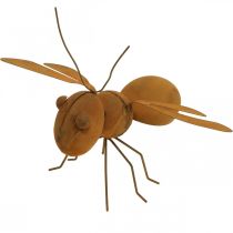 Figura decorativa abeja, insecto de metal, decoración de jardín con pátina L20cm H19cm