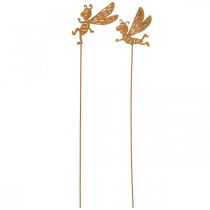 Artículo Tapón flor abeja, decoración óxido, pátina tapón decorativo L31/32cm 6uds