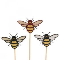 Tapón de abeja tapón de flor de madera color natural 34cm 12pcs