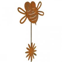 Artículo Estaca de jardín abeja, decoración de primavera, estaca de metal óxido L24,5cm 6 uds.