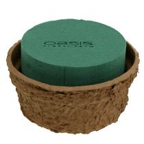 Artículo Cuenco floral húmedo de espuma para arreglos florales Ø18cm 2uds