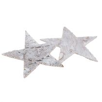 Artículo Estrella de abedul blanqueada 6,5cm 36uds