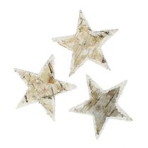 Artículo Abedul estrellas naturaleza nevada 6.5cm 30p