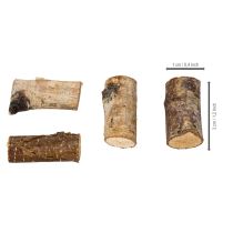 Artículo Piezas decorativas de madera de abedul con corteza para manualidades, 3 cm, 300 g