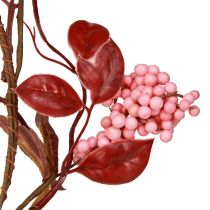 Artículo Guirnalda de hojas decoración otoñal percha decorativa en rosa 125cm