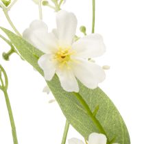 Artículo Rama decorativa de flor de manzano como flor artificial para dar un toque luminoso a la sala de estar, color crema, 108 cm, 2 piezas