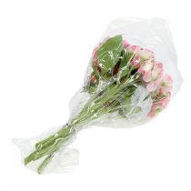Artículo Hortensia rosa con nieve 33cm 4uds