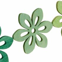 Flores de dispersión verde, decoración de primavera, flores de madera para esparcir, decoración de mesa 72 piezas