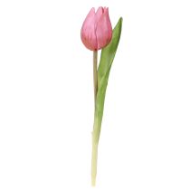 Artículo Decoración de flores Tulipanes Flores artificiales Púrpura 20cm 6 piezas