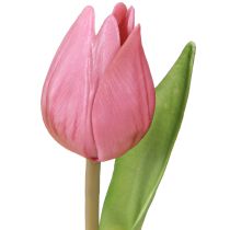 Artículo Decoración de flores Tulipanes Flores artificiales Púrpura 20cm 6 piezas