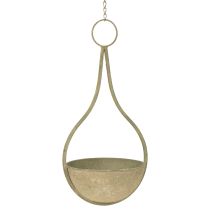 Artículo Cesta de flores, cesta colgante, jardín de decoración de metal Ø16cm H38cm