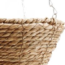 Cesta de flores cesta colgante Cesta colgante cesta de plantas paja Ø30cm