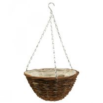 Artículo Cesta de flores cesta colgante marrón cesta colgante cesta de plantas Ø31cm