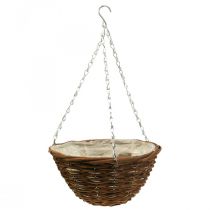 Artículo Cesta colgante Cesta colgante marrón Cesta colgante Cesta para plantas Ø31cm 2ud