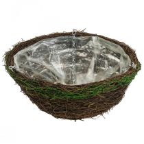 Artículo Cesta colgante cesta colgante marrón cesta de plantas vid musgo Ø31cm