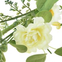 Artículo Guirnalda de flores artificiales guirnalda decorativa crema amarillo blanco 125cm