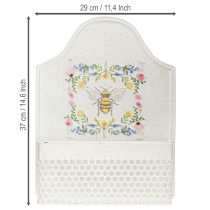 Artículo Jardinera colgante Metal Motivo abeja Color crema A37cm